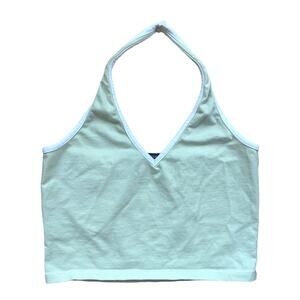 Brandy Melville Alexis Halter Top Pale Green Crop Top